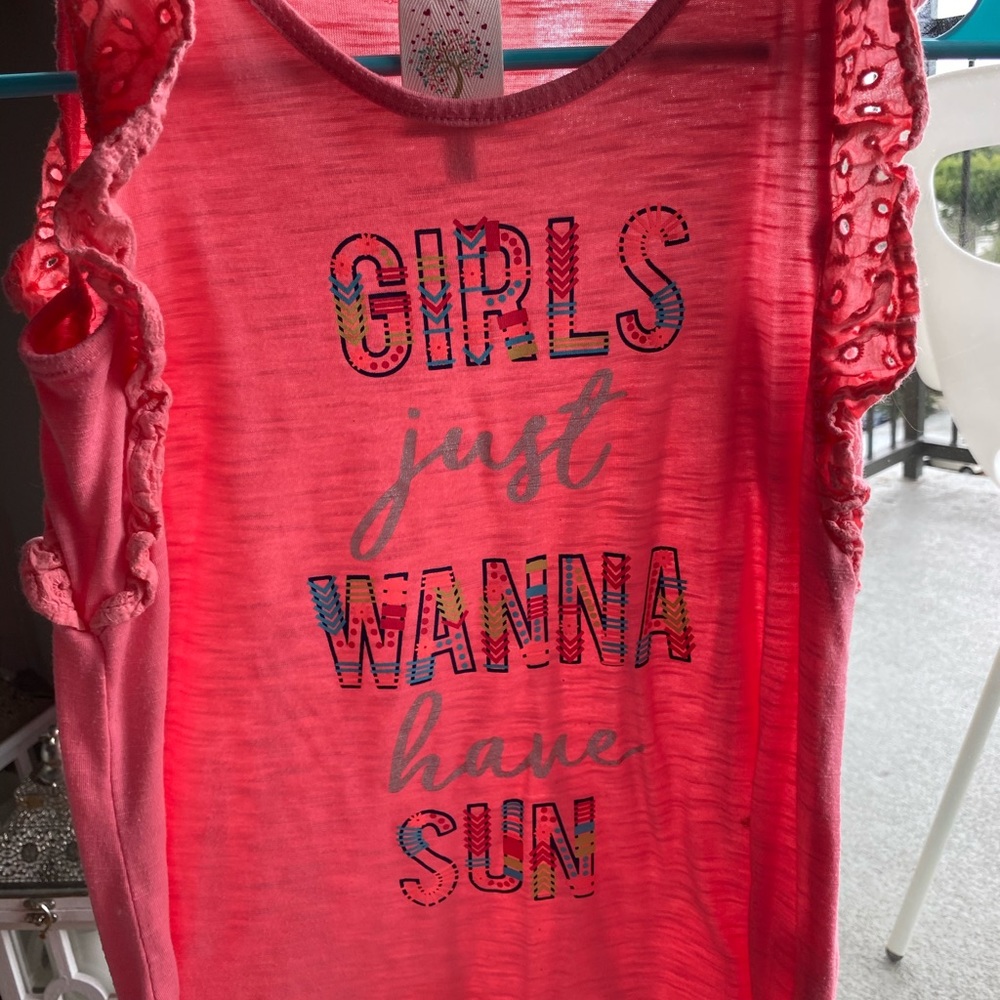 Girls summer shirt shirt sleeves/tank top